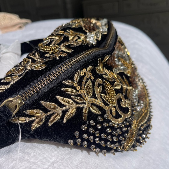 RARE Free People NWT Embellished Beaded Wren Sling Bag Fanny Pack Handbag Purse - Picture 9 of 10